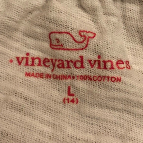 Vineyard Vines White Shirt w/ Pink Trim - Picture 5 of 5